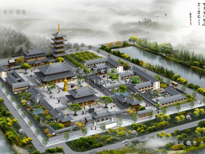 新丰寺庙建筑总体规划方案